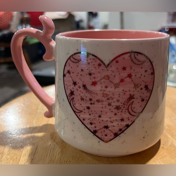 Sheffield Home Heart Moon Stars Astrology Coffee Mug Pink Inside - Picture 7 of 12